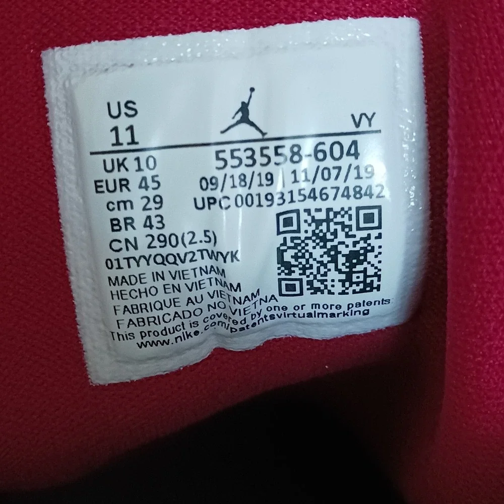 Air Jordan 1 Low Noble Red Men's Sneakers Shoes Size 11